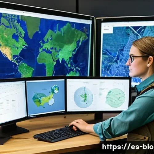 생물다양성 보전 분야 직무 요건 - **Prompt:** A focused conservation data scientist, gender-neutral, wearing practical yet professiona...