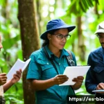 생물다양성 보전 전문가 취업 인터뷰 - A diverse team of environmental scientists and community leaders conducting a participatory workshop...